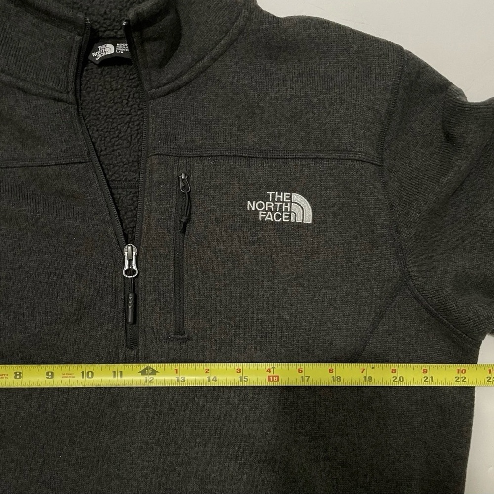 The North Face Men’s Large Gray 1/4 Zip Sweater Fleece Casual Activewear - Picture 6 of 7